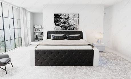 Design Wasserbett Arezzo – Schwarz-Weiß