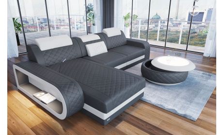 Mini Ecksofa Berlin L-Form Mini Ledersofa