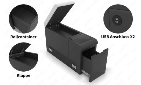 Zusatzelement mit Schubfach für Sofas