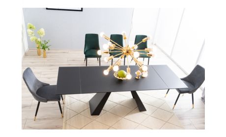 Esstisch Salvadore Mattschwarz 120