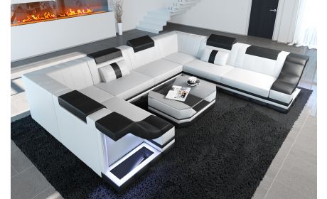 Leder Wohnlandschaft Bianchi – Komfort pur