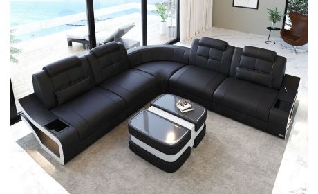 Mini Ledersofa Elena L-Form – Stilvoll und Geräumig