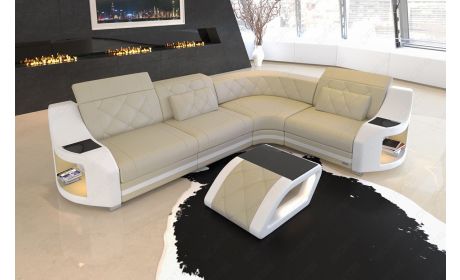 Mini Leder Ecksofa Genua – Stilvoll und Komfortabel