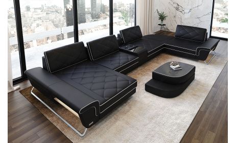 Leder-Wohnlandschaft Bari – Stilvolles Design