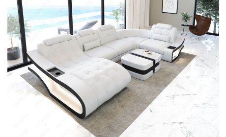 Leder Wohnlandschaft Elegante – Komfort pur