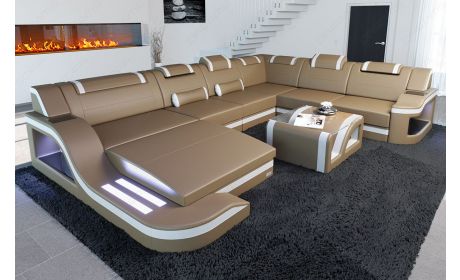 XL Leder Wohnlandschaft Palermo – Komfort & Stil