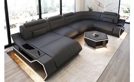 Leder Wohnlandschaft Toscano U Form – Luxus & Komfort