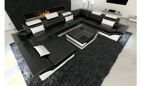 Wohnlandschaft Enzo XXL Ledersofa