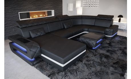 Mini Leder Wohnlandschaft Bologna – Komfort & Stil