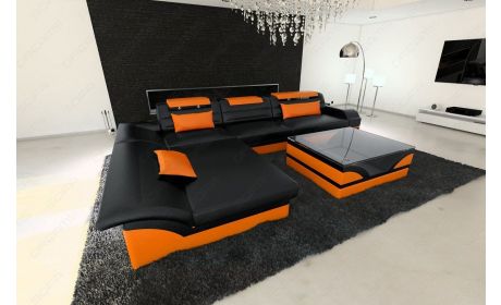 Designer Ledersofa Monza L-Form