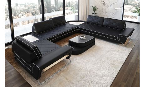 Leder Wohnlandschaft Sepino – Modern & Komfortabel