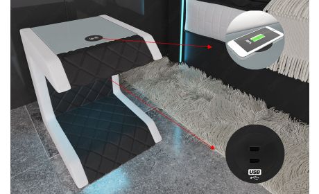 Nachttisch Paris Leder – Elegantes Design