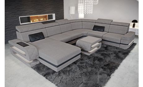 Stoff Wohnlandschaft Bologna XXL – Groß & Bequem