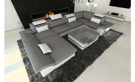 Mini Wohnlandschaft Enzo U-Form Stoff