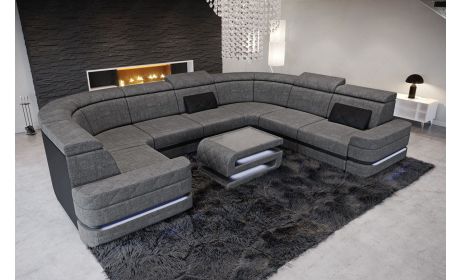 Stoff-Wohnlandschaft Positano U Form Mini