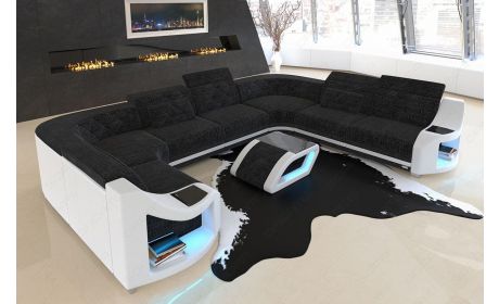 Stoff-Wohnlandschaft Genua Mini Design