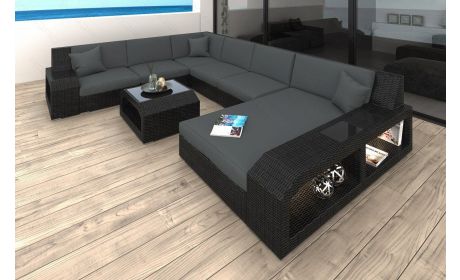 Rattan Sofa Matera XXL – Grau