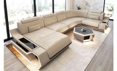 Stoff Wohnlandschaft Toscano U-Form