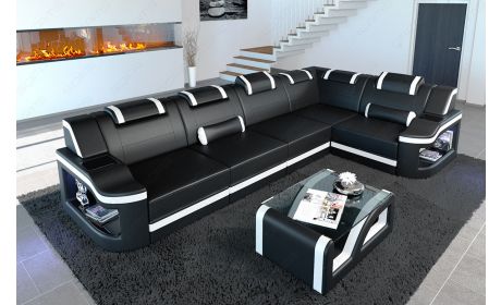 Mini Leder Ecksofa Padua L-Form