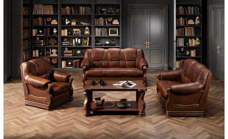 Sofagarnitur Aachen aus Leder – Komfort & Stil