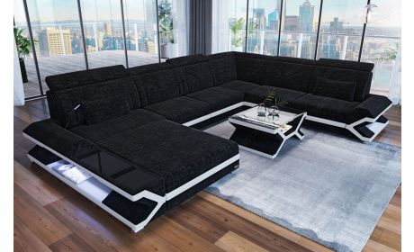 Stoff Wohnlandschaft Napoli XXL – Geräumig & Bequem