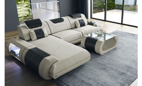 Stoffsofa Rimini L-Form – Modern und Bequem