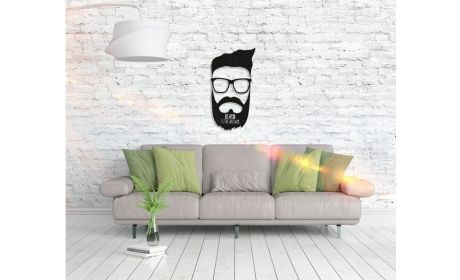 Metall Wandbild "Beard Answer"