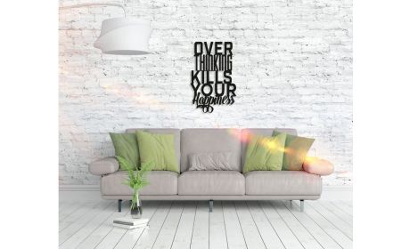 Metall Wandbild "Over Thinking" – Kreative Wandkunst