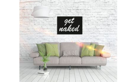 Metall Wandbild "Get Naked" – Stylische Wandkunst