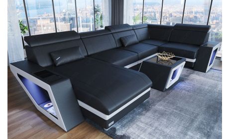 Leder Wohnlandschaft Catania – Modern & Bequem