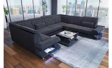 Stoff-Wohnlandschaft Sorrento U Mini Komfort