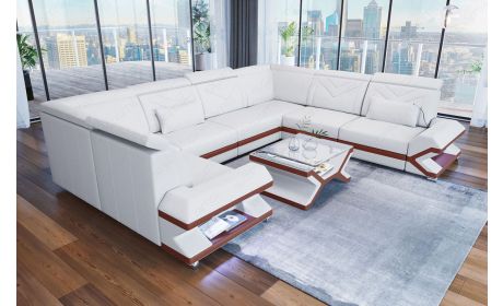 Mini Leder Wohnlandschaft Sorrento – Modern und Stilvoll