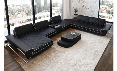 XXL Leder-Wohnlandschaft Bari – Komfort pur
