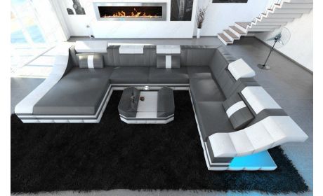 Mini Design Wohnlandschaft Turino XL mit LED