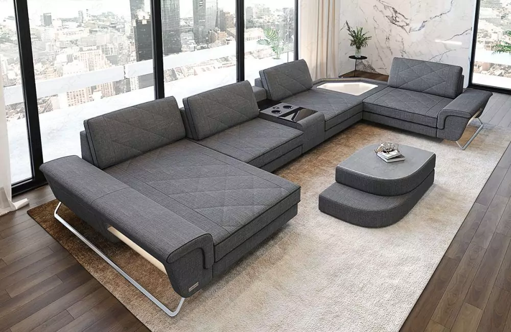 Wohnlandschaft Ferrara – Großzügiges Stoffsofa