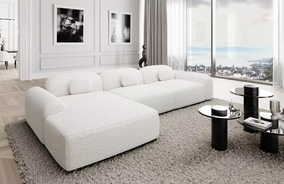 Ecksofa Barcelona Bouclé L-kurz